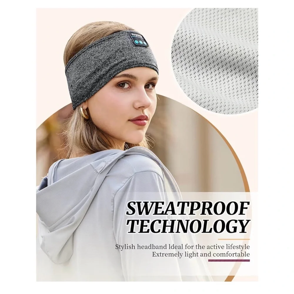 Gray Bluetooth Headband
